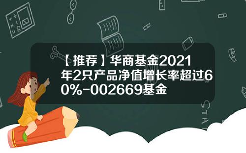 【推荐】华商基金2021年2只产品净值增长率超过60%-002669基金