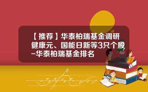 【推荐】华泰柏瑞基金调研健康元、国能日新等3只个股-华泰柏瑞基金排名