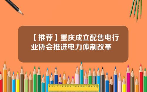 【推荐】重庆成立配售电行业协会推进电力体制改革