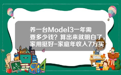 养一台Model3一年需要多少钱？算出来就明白了，家用挺好-家庭年收入7万买多少钱的车【新闻】.