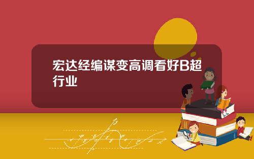宏达经编谋变高调看好B超行业