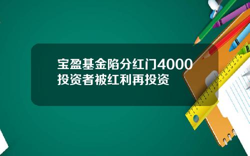 宝盈基金陷分红门4000投资者被红利再投资