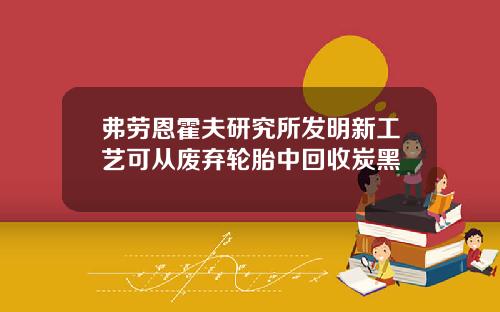 弗劳恩霍夫研究所发明新工艺可从废弃轮胎中回收炭黑