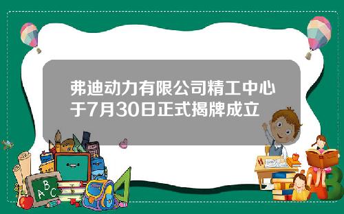 弗迪动力有限公司精工中心于7月30日正式揭牌成立