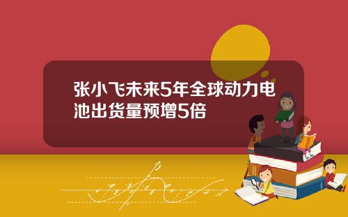 张小飞未来5年全球动力电池出货量预增5倍