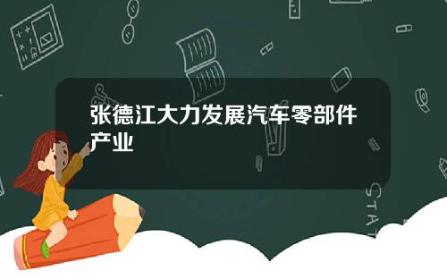 张德江大力发展汽车零部件产业