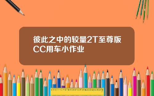 彼此之中的较量2T至尊版CC用车小作业