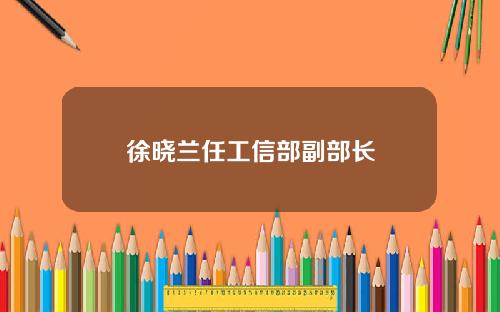 徐晓兰任工信部副部长