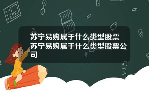 苏宁易购属于什么类型股票苏宁易购属于什么类型股票公司