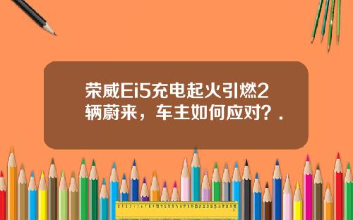 荣威Ei5充电起火引燃2辆蔚来，车主如何应对？.