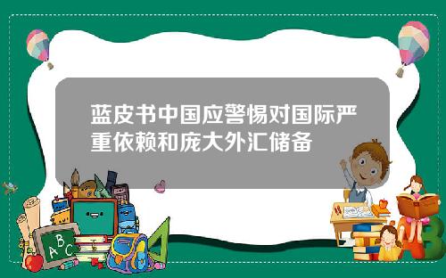 蓝皮书中国应警惕对国际严重依赖和庞大外汇储备
