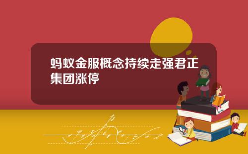蚂蚁金服概念持续走强君正集团涨停