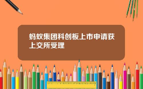 蚂蚁集团科创板上市申请获上交所受理