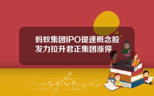 蚂蚁集团IPO提速概念股发力拉升君正集团涨停