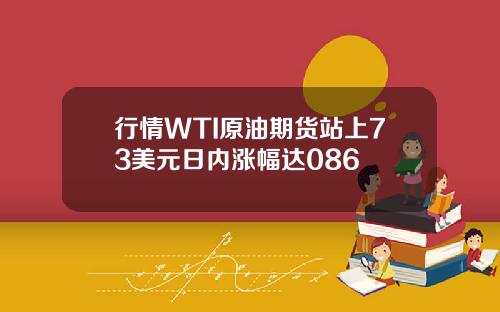 行情WTI原油期货站上73美元日内涨幅达086