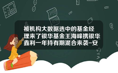 被机构大数据选中的基金经理来了银华基金王海峰携银华鑫利一年持有期混合来袭-安安基金