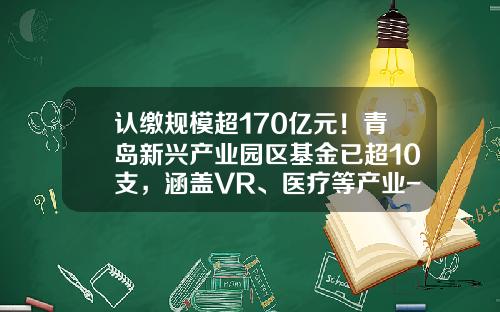 认缴规模超170亿元！青岛新兴产业园区基金已超10支，涵盖VR、医疗等产业-青岛的基金