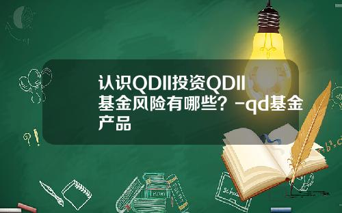 认识QDII投资QDII基金风险有哪些？-qd基金产品