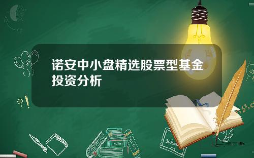诺安中小盘精选股票型基金投资分析