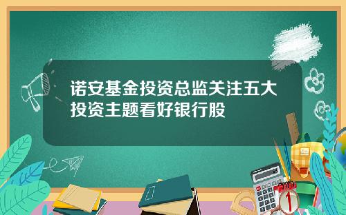 诺安基金投资总监关注五大投资主题看好银行股
