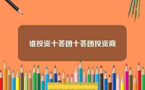 谁投资十荟团十荟团投资商