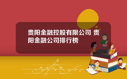 贵阳金融控股有限公司 贵阳金融公司排行榜