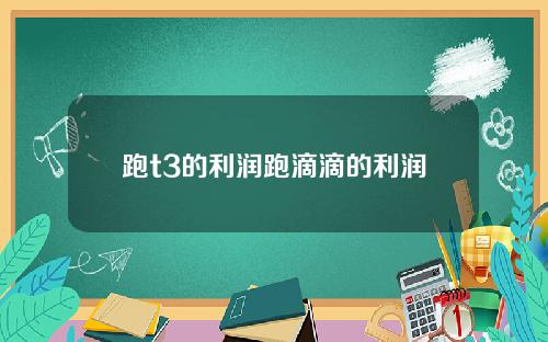 跑t3的利润跑滴滴的利润