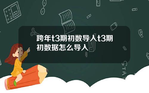 跨年t3期初数导入t3期初数据怎么导入