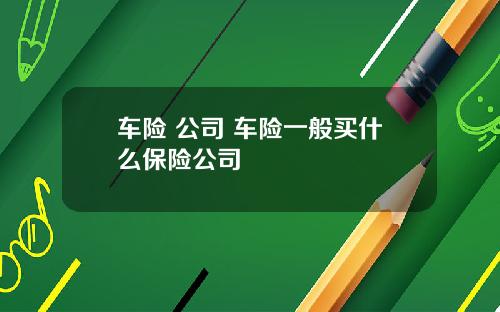 车险 公司 车险一般买什么保险公司