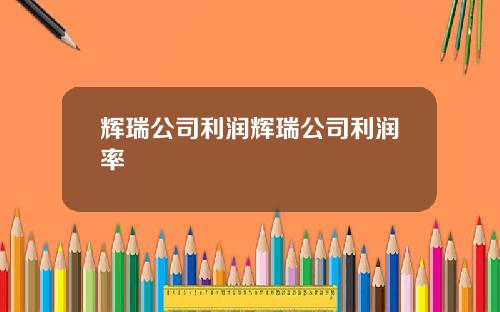辉瑞公司利润辉瑞公司利润率