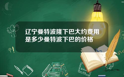 辽宁曼特波隆下巴大约费用是多少曼特波下巴的价格