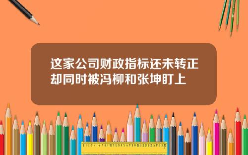 这家公司财政指标还未转正却同时被冯柳和张坤盯上
