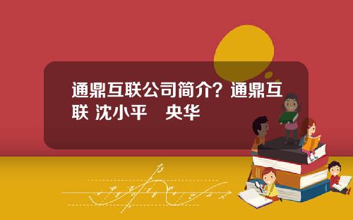通鼎互联公司简介？通鼎互联 沈小平洑央华