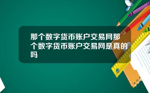 那个数字货币账户交易网那个数字货币账户交易网是真的吗