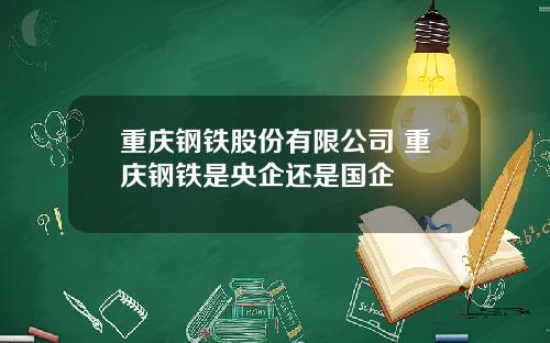 重庆钢铁股份有限公司 重庆钢铁是央企还是国企