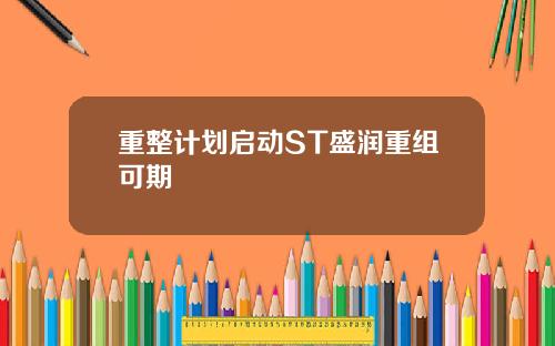 重整计划启动ST盛润重组可期