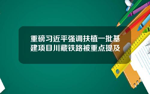 重磅习近平强调扶植一批基建项目川藏铁路被重点提及