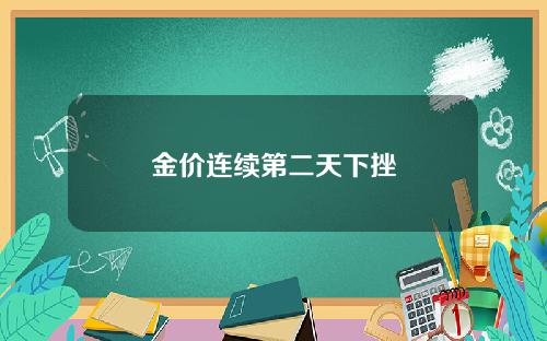 金价连续第二天下挫