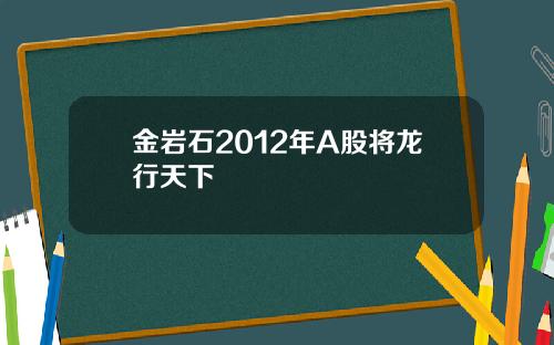 金岩石2012年A股将龙行天下