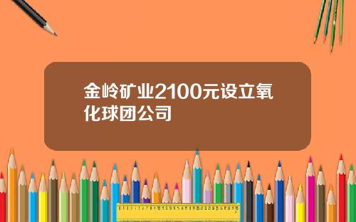 金岭矿业2100元设立氧化球团公司