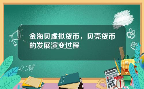 金海贝虚拟货币，贝壳货币的发展演变过程