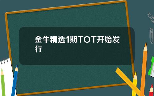 金牛精选1期TOT开始发行