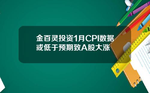 金百灵投资1月CPI数据或低于预期致A股大涨