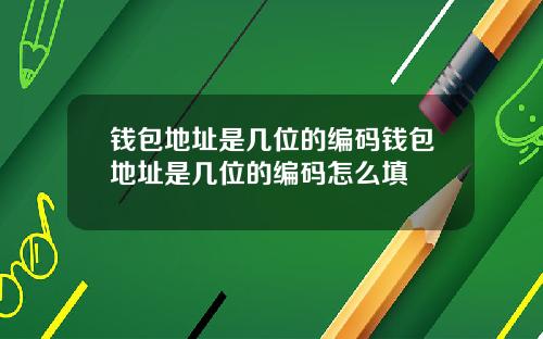 钱包地址是几位的编码钱包地址是几位的编码怎么填