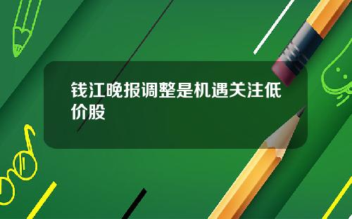 钱江晚报调整是机遇关注低价股