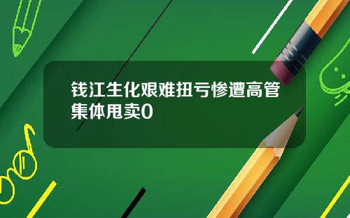 钱江生化艰难扭亏惨遭高管集体甩卖0