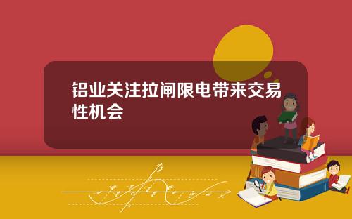 铝业关注拉闸限电带来交易性机会