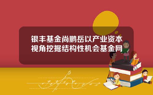 银丰基金尚鹏岳以产业资本视角挖掘结构性机会基金网