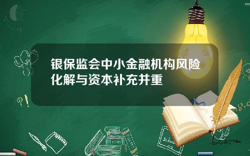 银保监会中小金融机构风险化解与资本补充并重
