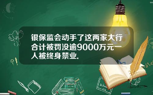 银保监会动手了这两家大行合计被罚没逾9000万元一人被终身禁业.